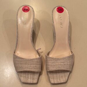 Nine West Women's Beige Sandal Mules